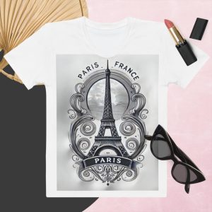 Women's T-shirt Eiffel Tower B&w