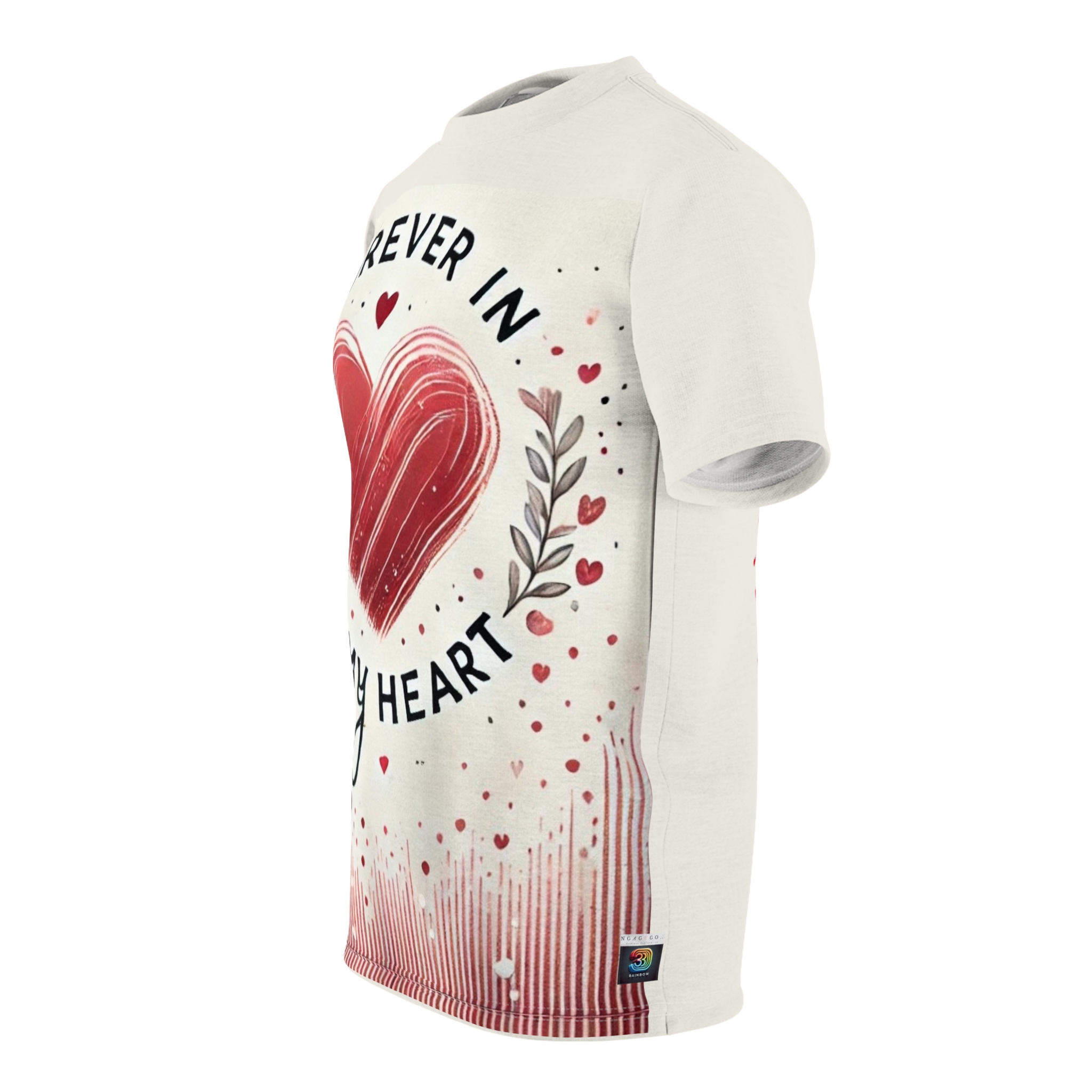 Unisex Tee - Valentine's Day Shirt, Boundless Love - Dual-Design T-Shirt, Love's Timeless Allure Top, Romantic Canvas Tee - Image 8