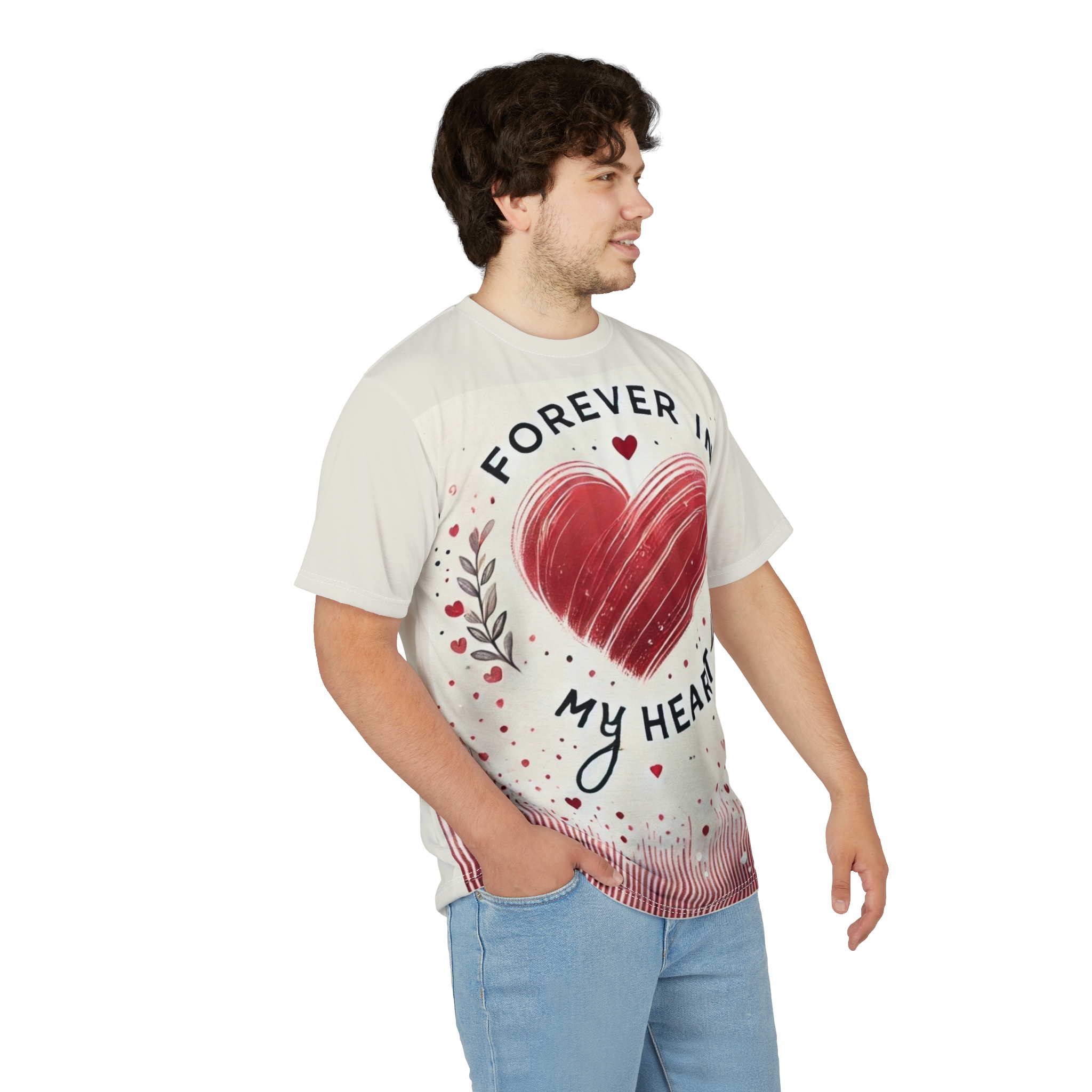 Unisex Tee - Valentine's Day Shirt, Boundless Love - Dual-Design T-Shirt, Love's Timeless Allure Top, Romantic Canvas Tee - Image 7