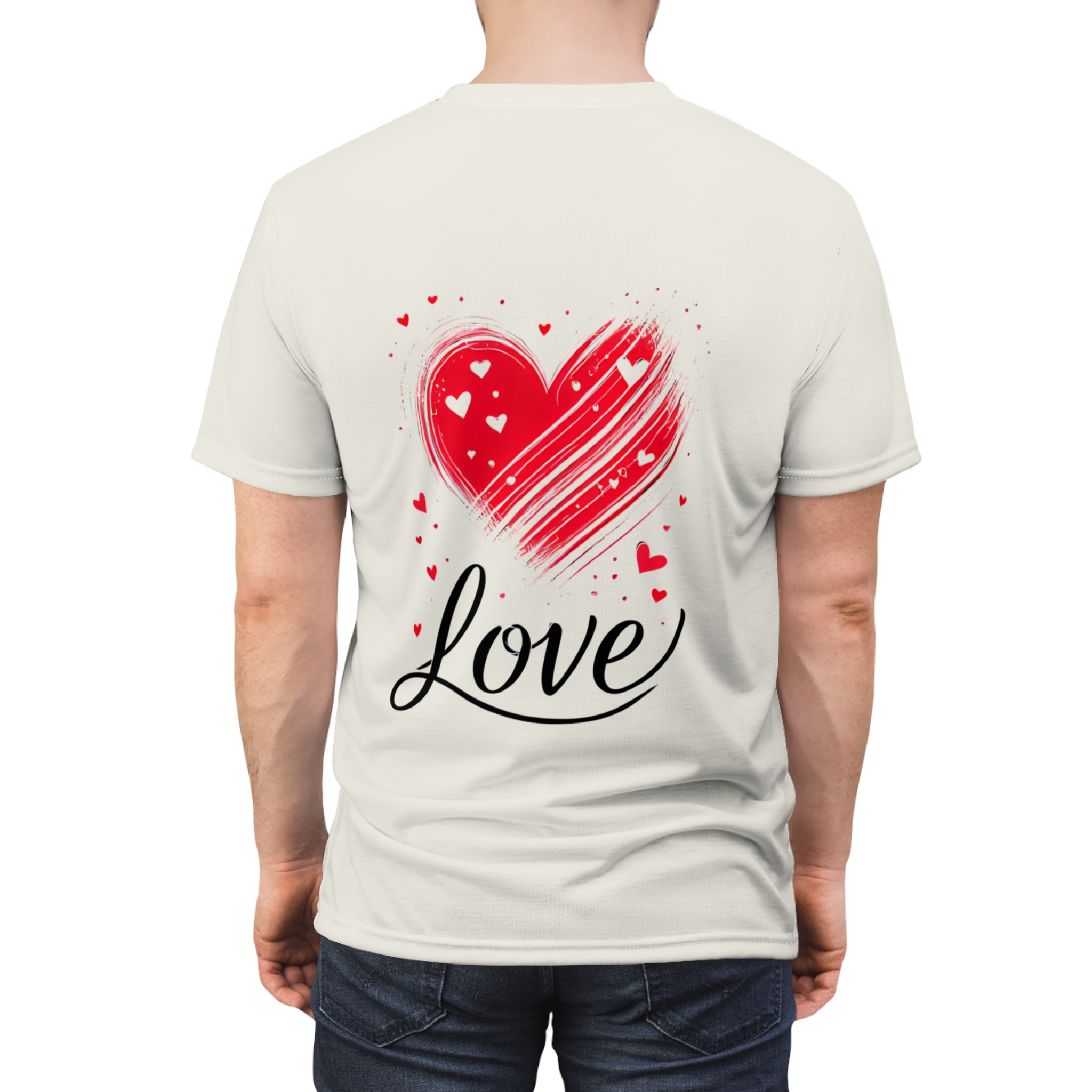 Unisex Tee - Valentine's Day Shirt, Boundless Love - Dual-Design T-Shirt, Love's Timeless Allure Top, Romantic Canvas Tee - Image 13