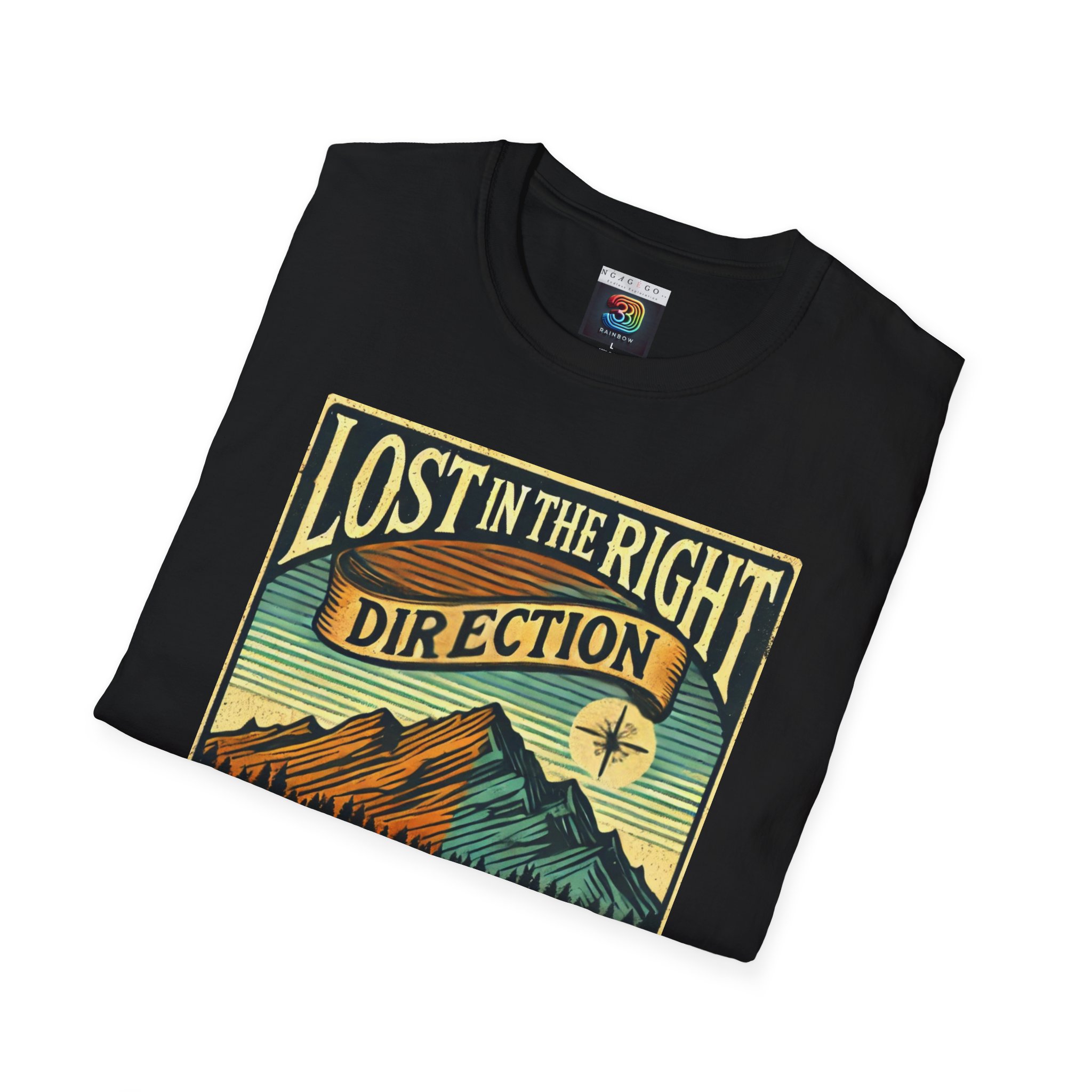 "Lost in the right direction" Unisex Softstyle T-Shirt - Series 2 Worldwide delivery! - Image 4