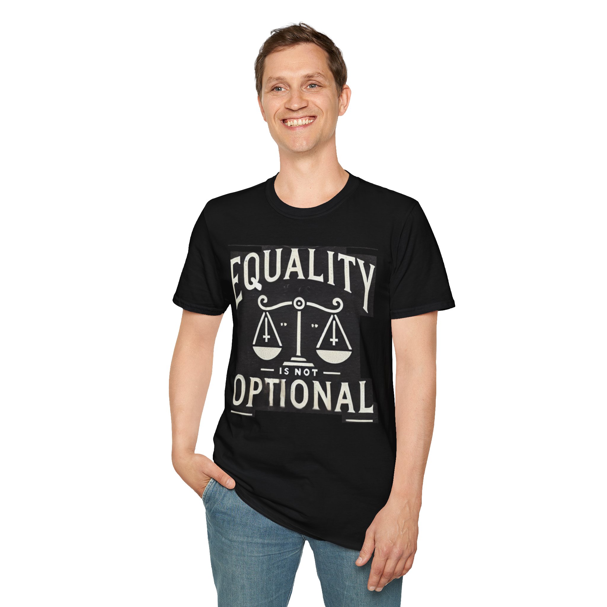 "Equality is not optional" Unisex Softstyle T-Shirt ~ 1dollarProfitOnly!+TopQuality!+Worldwide Trackable delivery! - Image 7