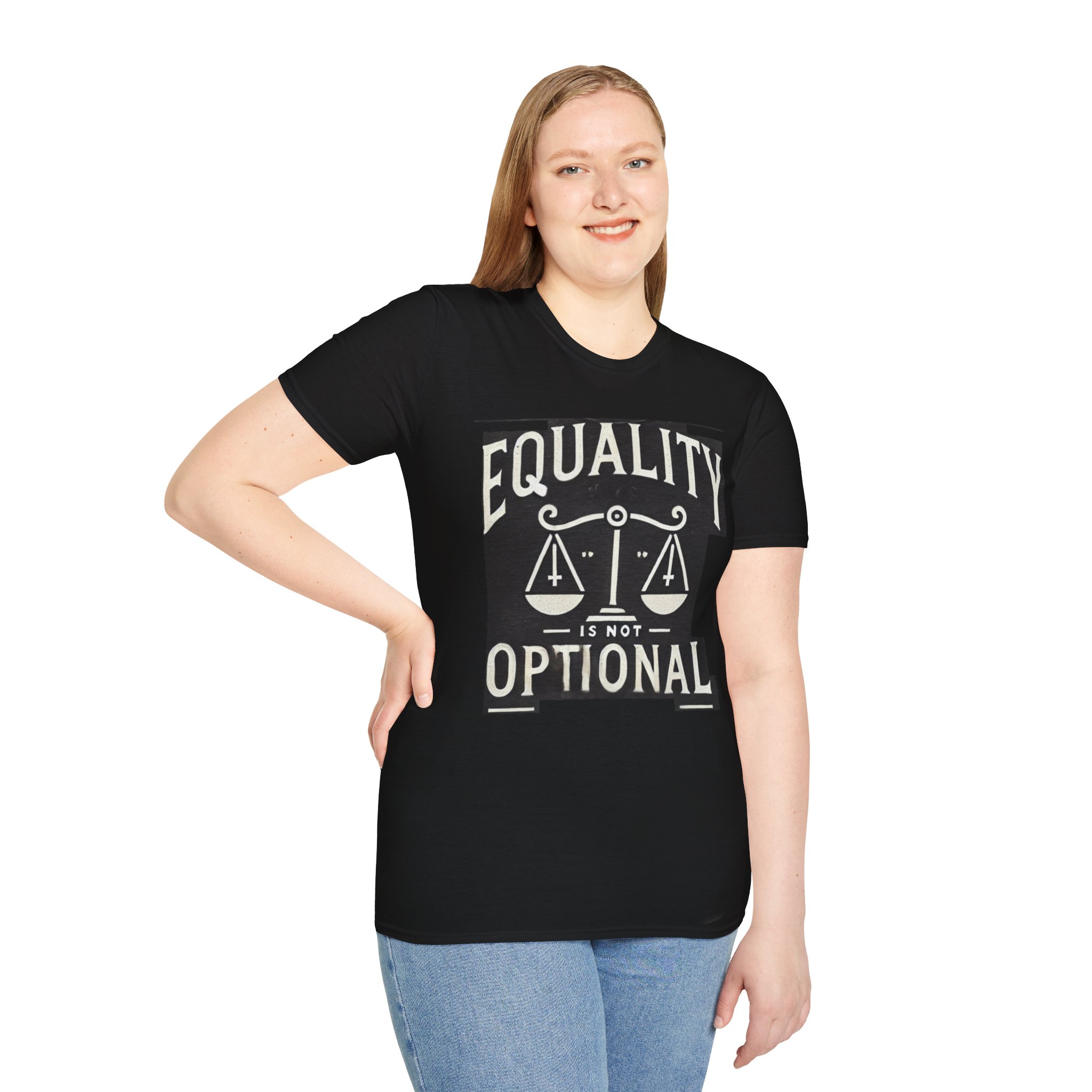 "Equality is not optional" Unisex Softstyle T-Shirt ~ 1dollarProfitOnly!+TopQuality!+Worldwide Trackable delivery! - Image 9
