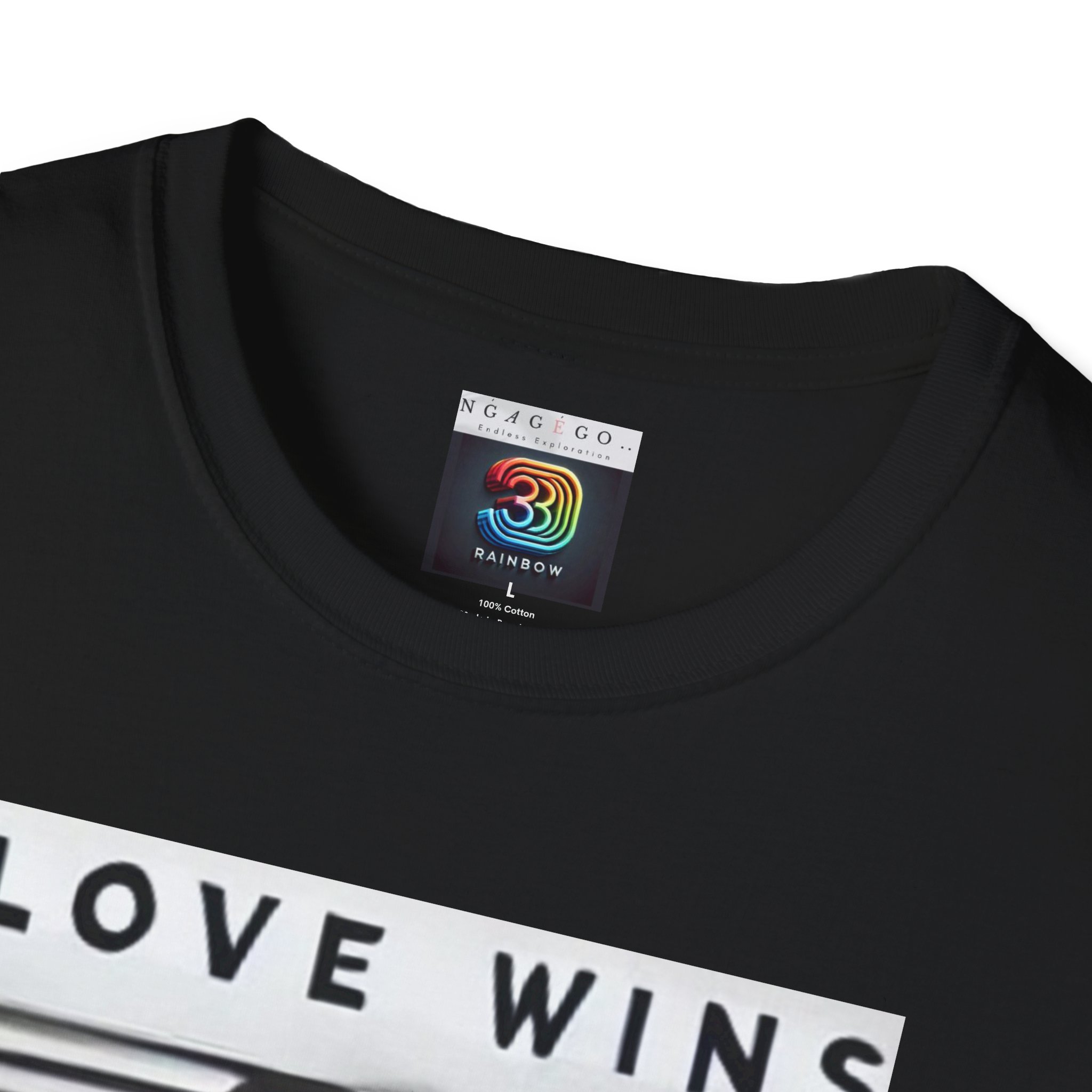 "Love wins" Unisex Softstyle T-Shirt, Worldwide delivery! - Image 3