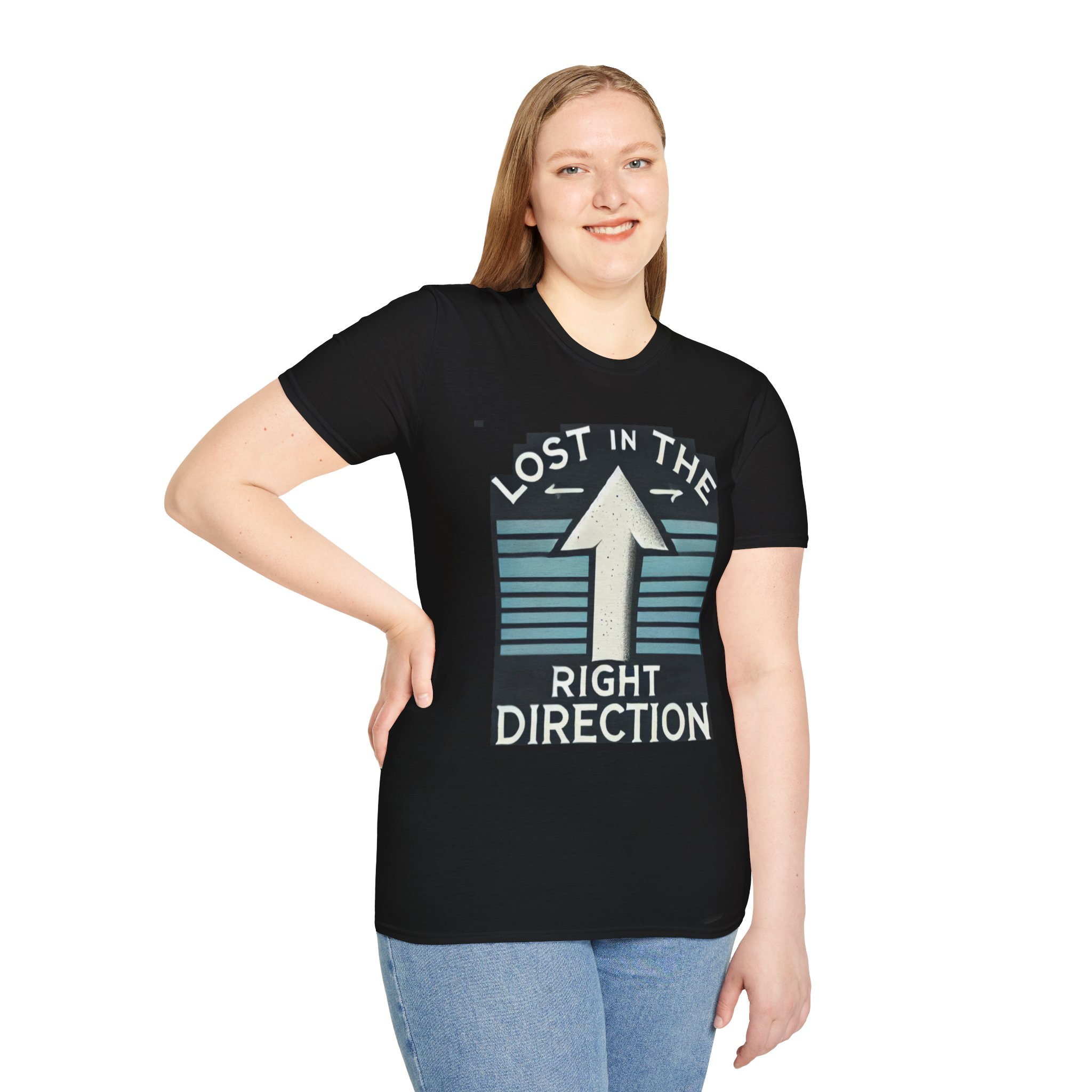 "Lost in the right direction" Unisex Softstyle T-Shirt Worldwide delivery! - Image 9