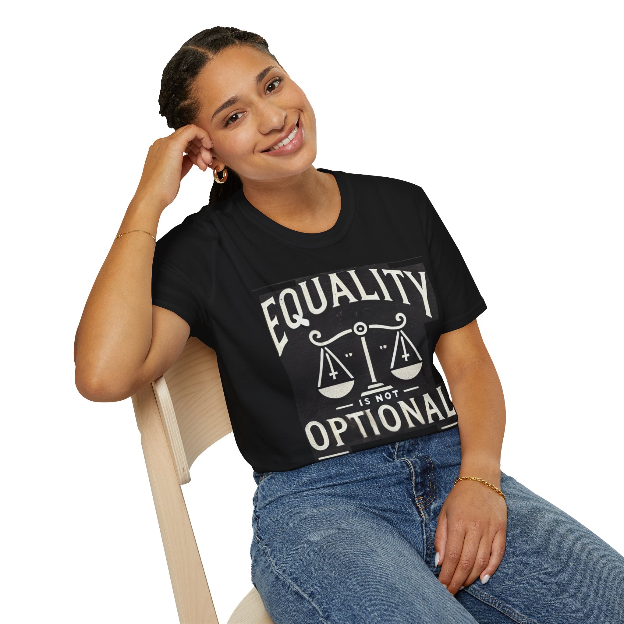 "Equality is not optional" Unisex Softstyle T-Shirt ~ 1dollarProfitOnly!+TopQuality!+Worldwide Trackable delivery! - Image 6
