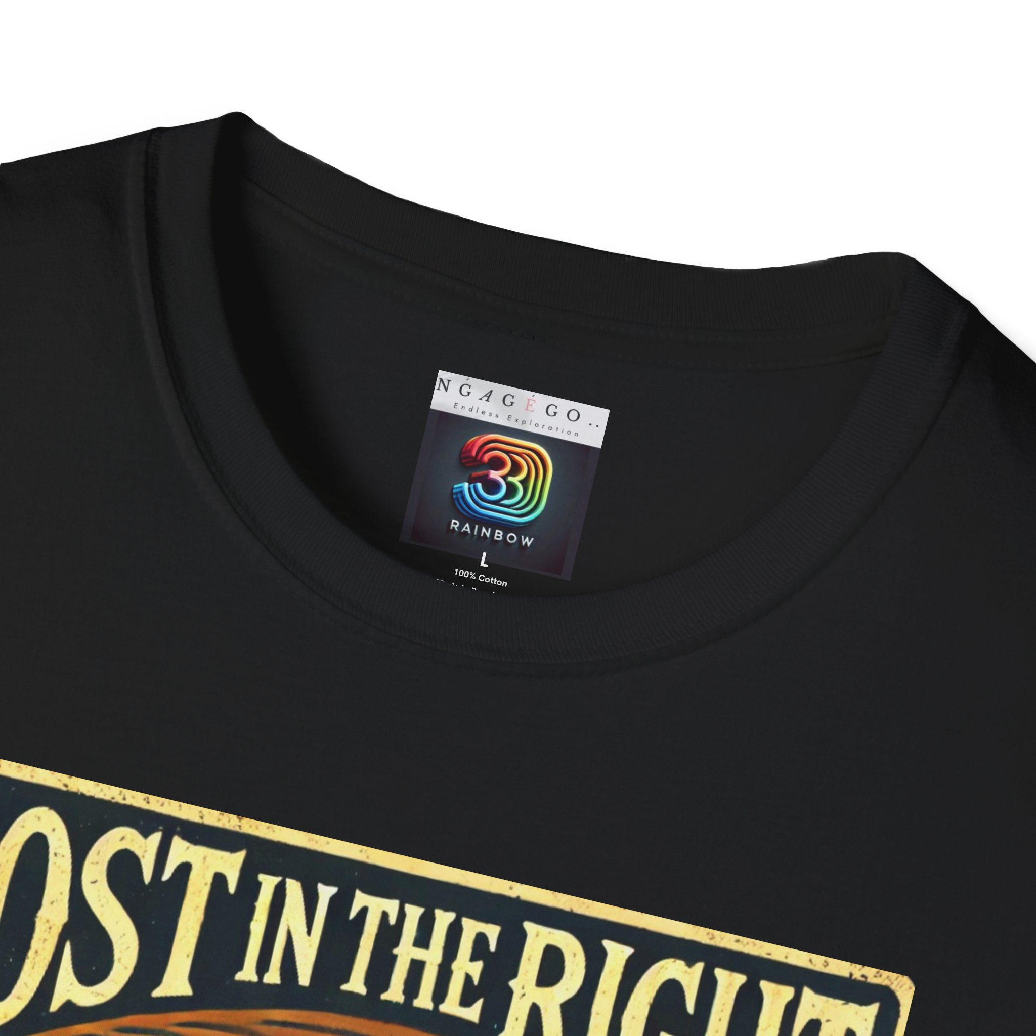 "Lost in the right direction" Unisex Softstyle T-Shirt - Series 2 Worldwide delivery! - Image 3