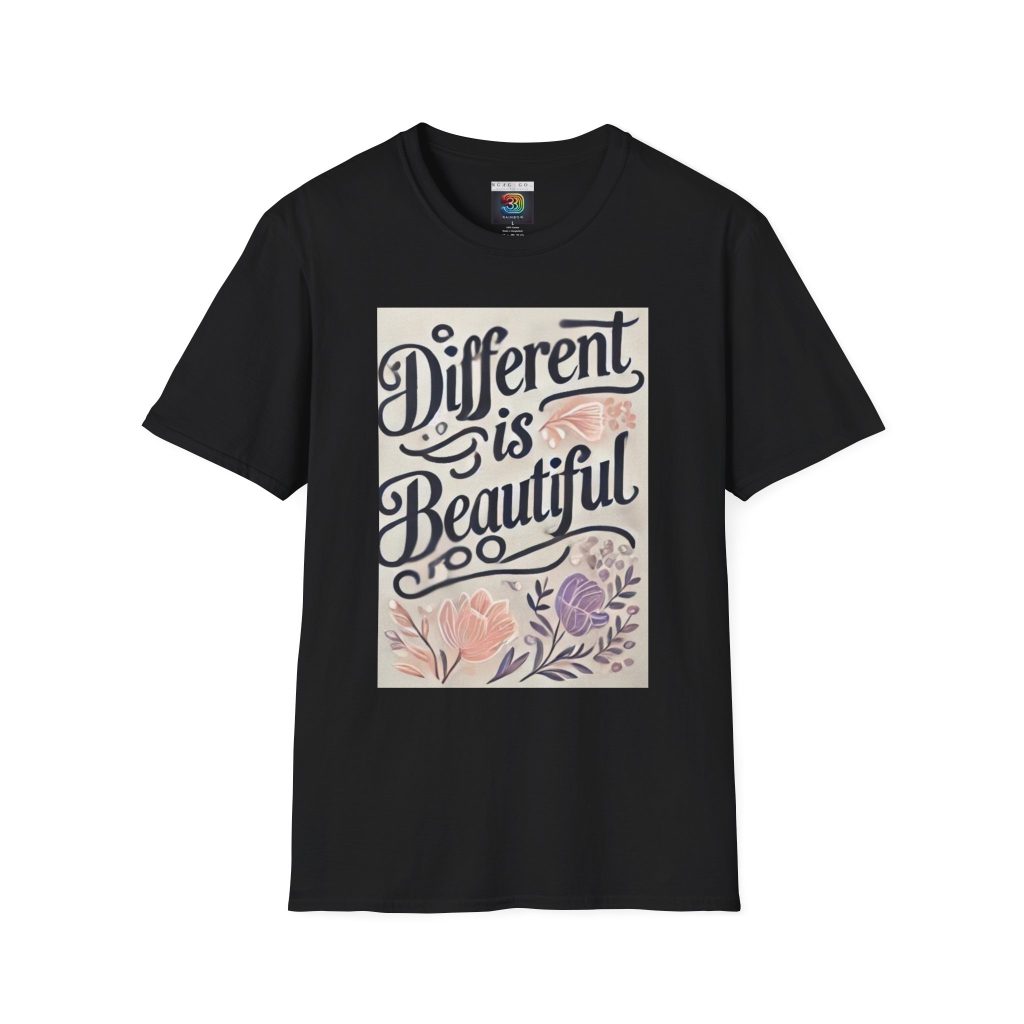 "Different is beautiful" Unisex Softstyle T-Shirt Worldwide delivery!