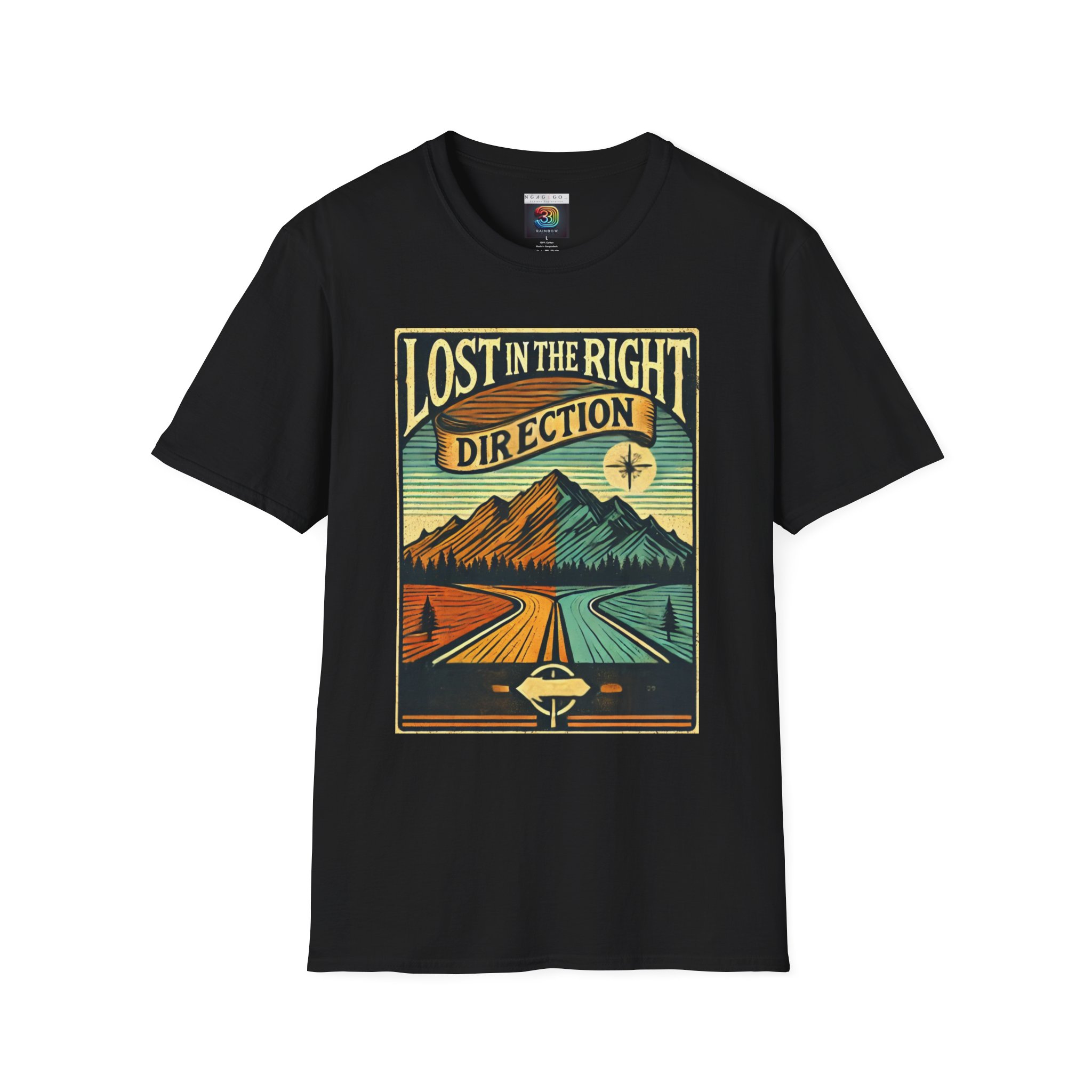 "Lost in the right direction" Unisex Softstyle T-Shirt - Series 2 Worldwide delivery!