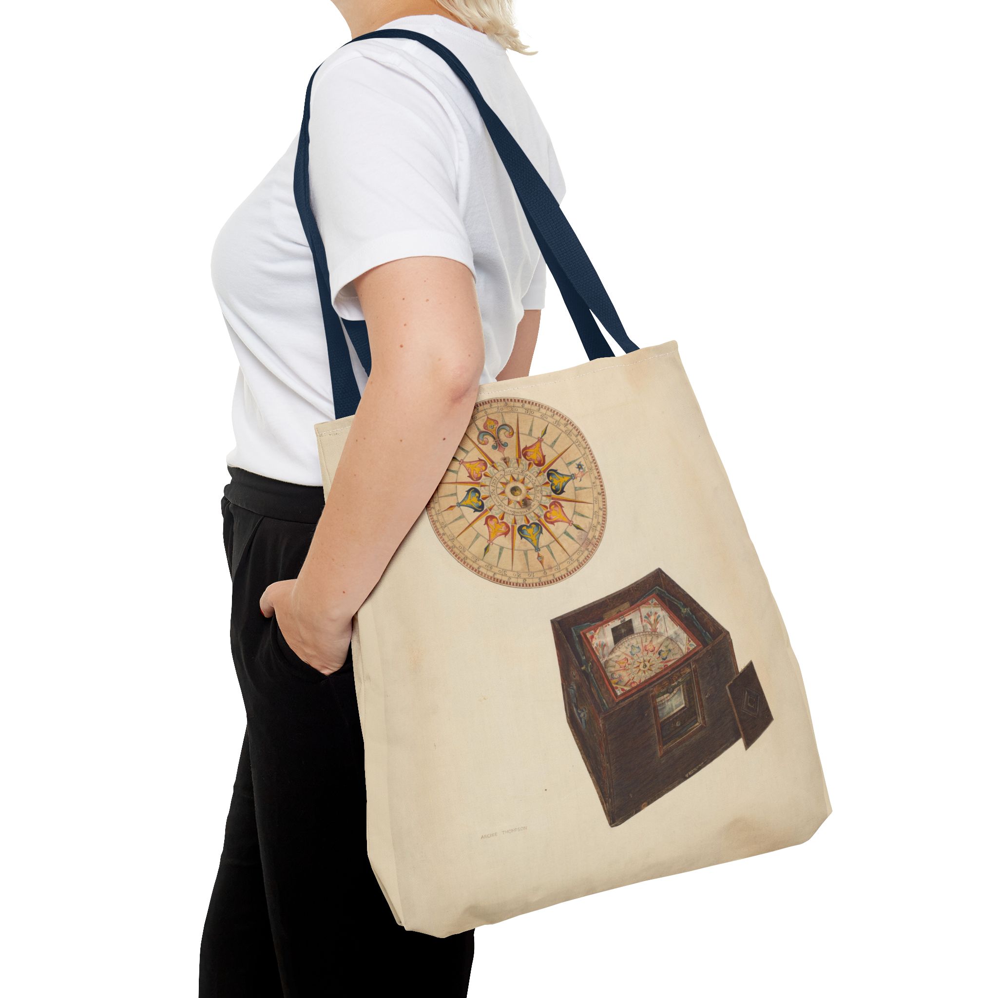 Vintage Art Tote Bag - Archie Thompson Floating Compass Design - Image 60