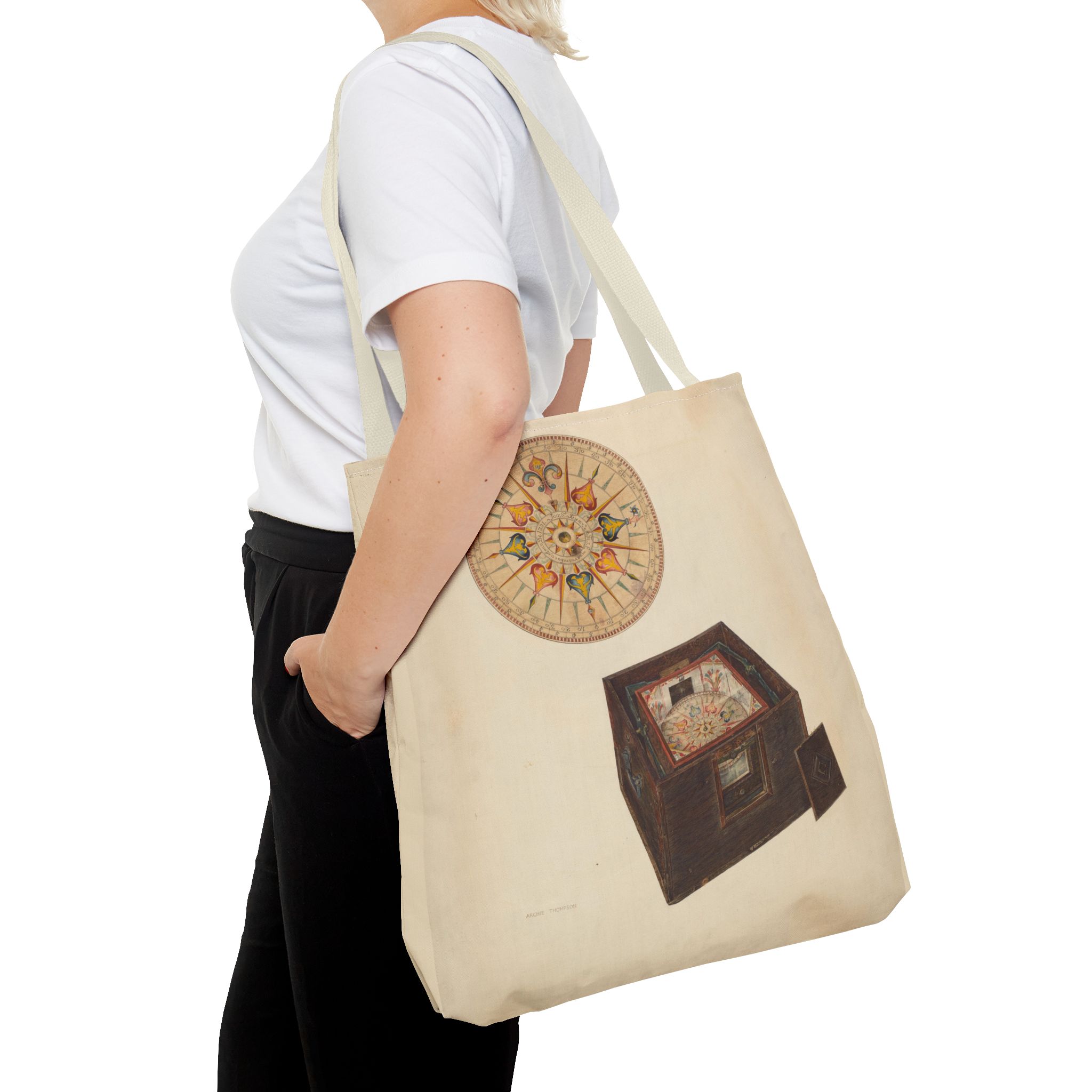 Vintage Art Tote Bag - Archie Thompson Floating Compass Design - Image 48