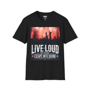 "Live Loud" 123 Concert-Goer T-Shirt ~ 1dollarProfitOnly!+TopQuality!+Worldwide Trackable delivery!