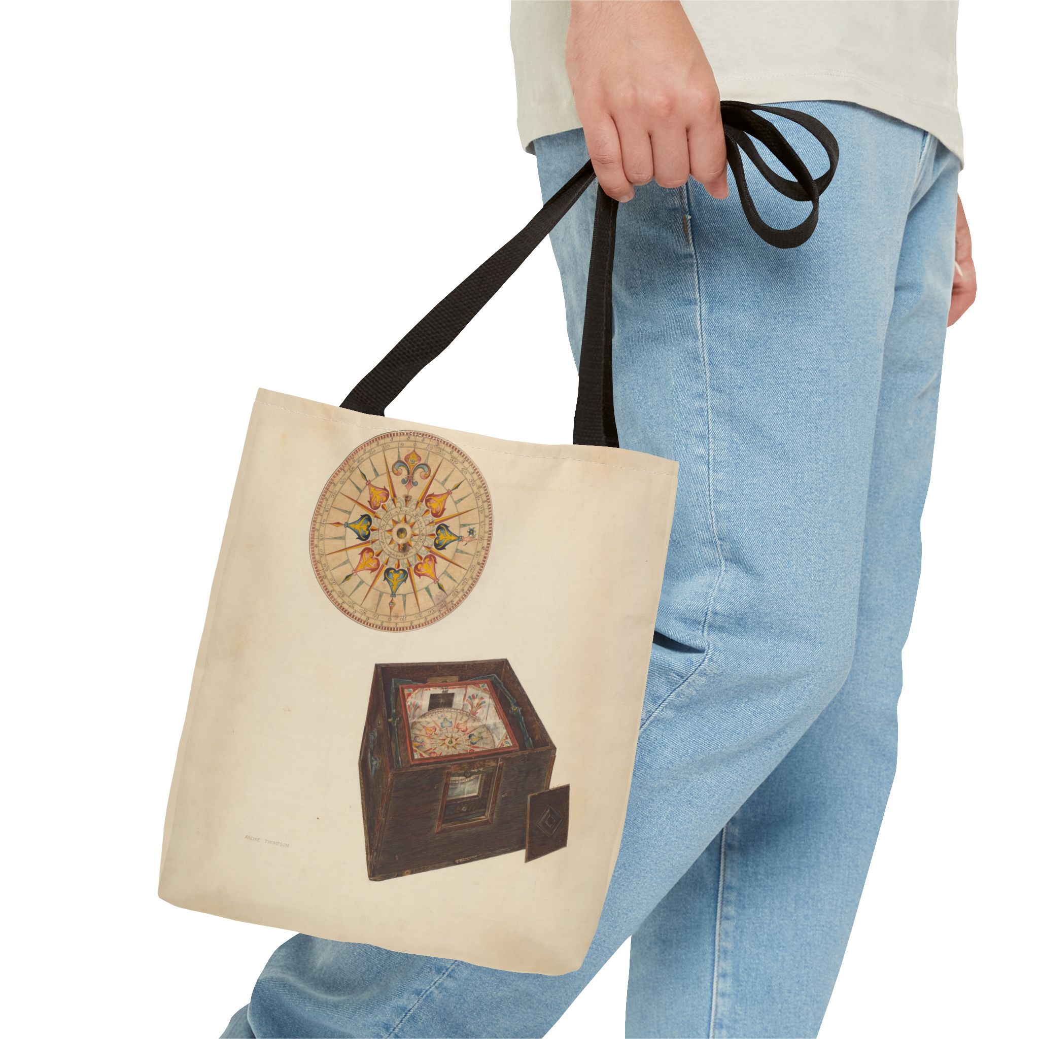 Vintage Art Tote Bag - Archie Thompson Floating Compass Design - Image 3