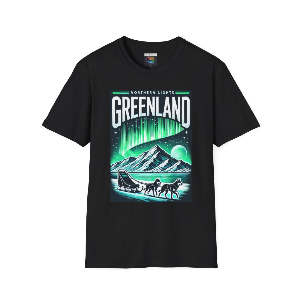 Greenland Northern Lights Souvenir T-Shirt – Arctic Adventure Design Worldwide delivery!