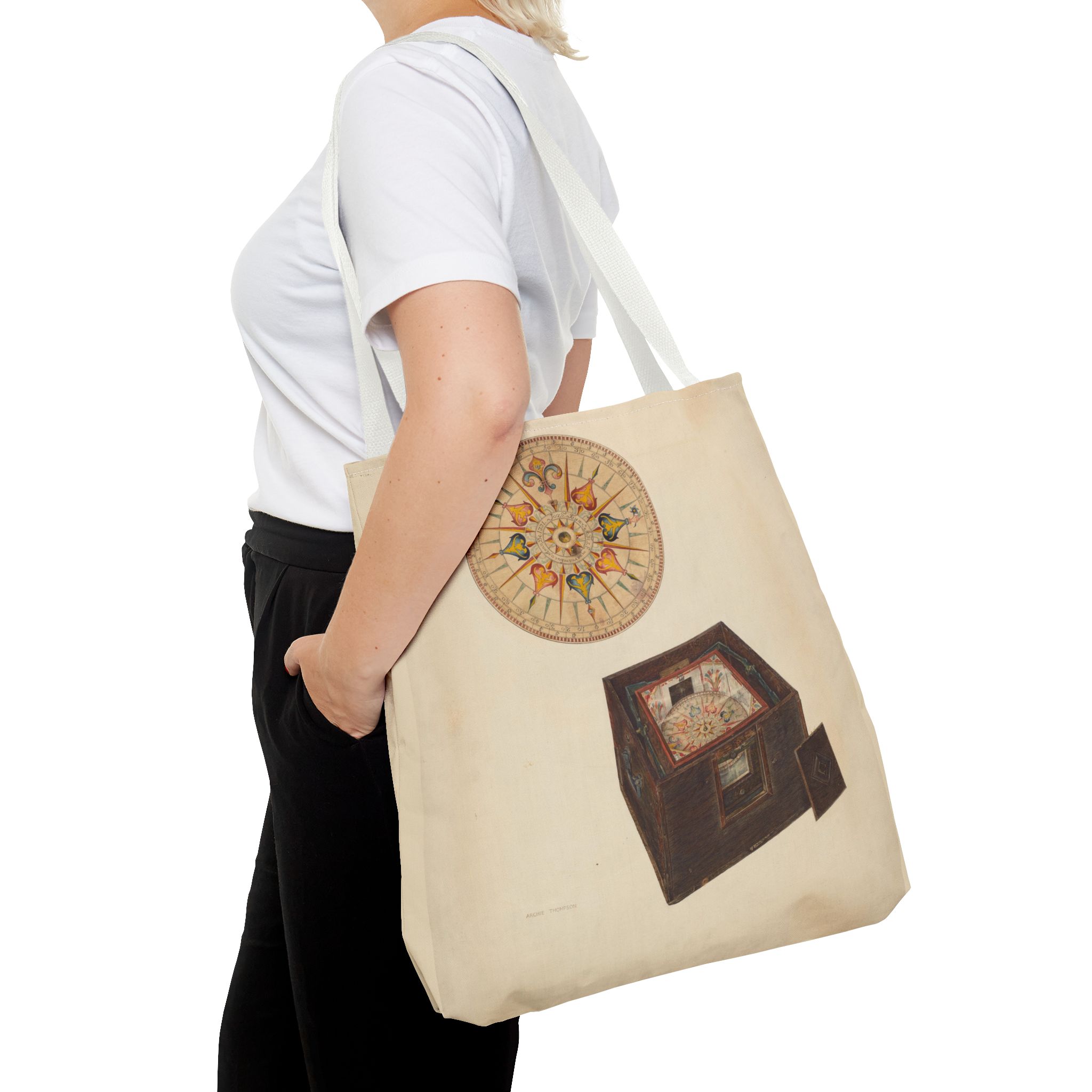 Vintage Art Tote Bag - Archie Thompson Floating Compass Design - Image 36