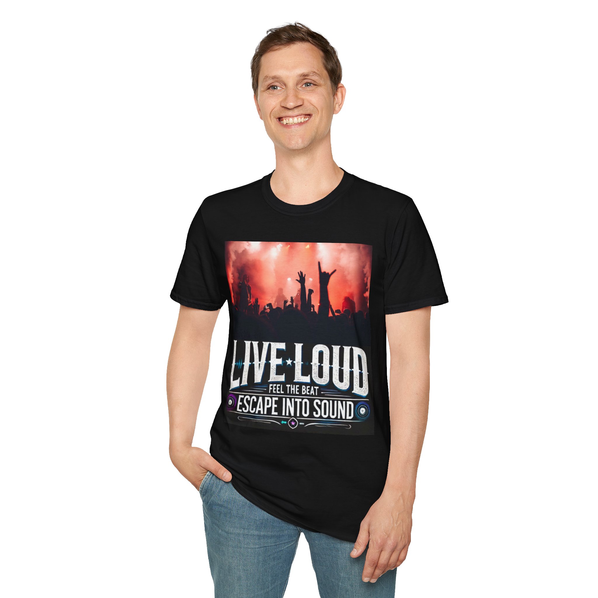 "Live Loud" 123 Concert-Goer T-Shirt ~ 1dollarProfitOnly!+TopQuality!+Worldwide Trackable delivery! - Image 7