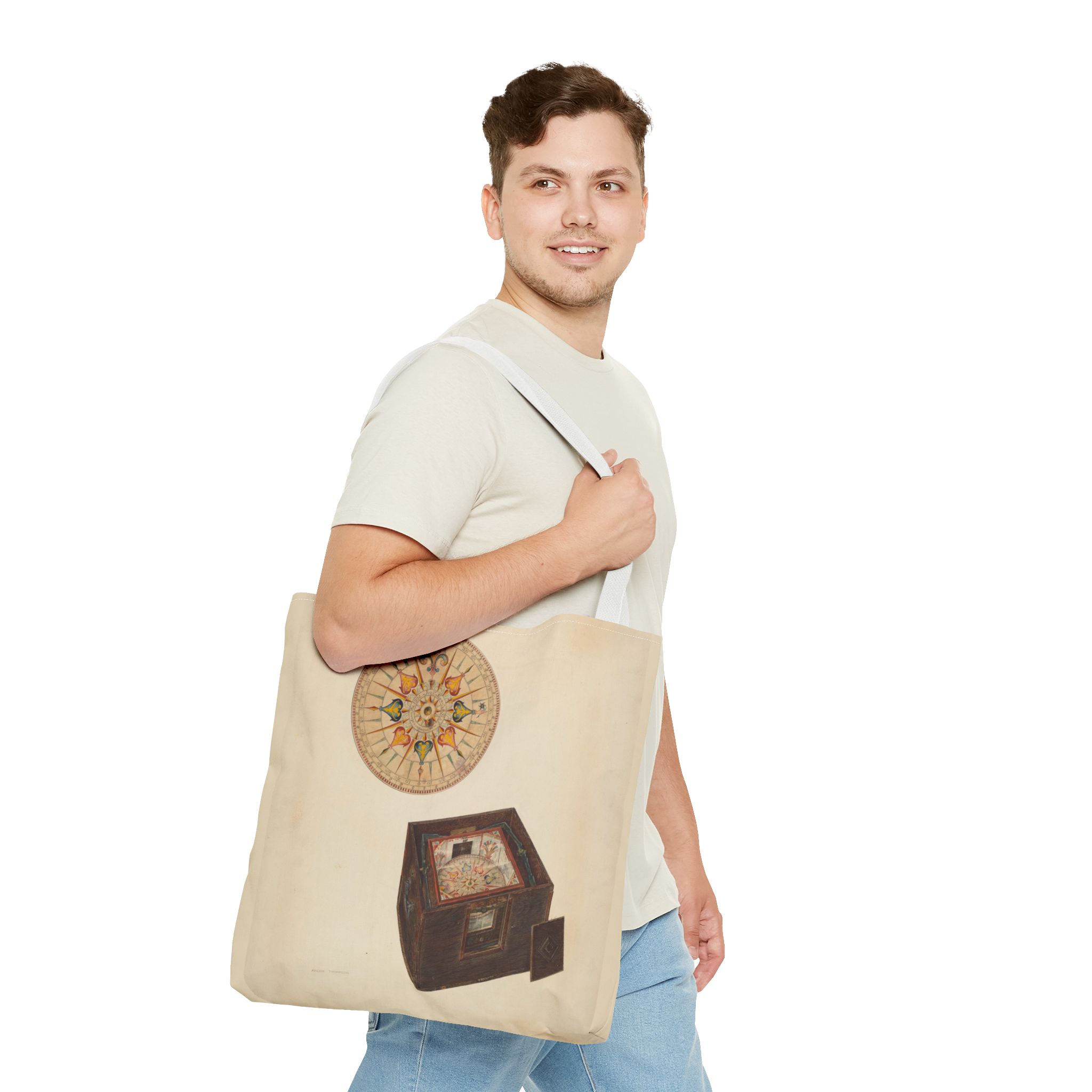 Vintage Art Tote Bag - Archie Thompson Floating Compass Design - Image 35