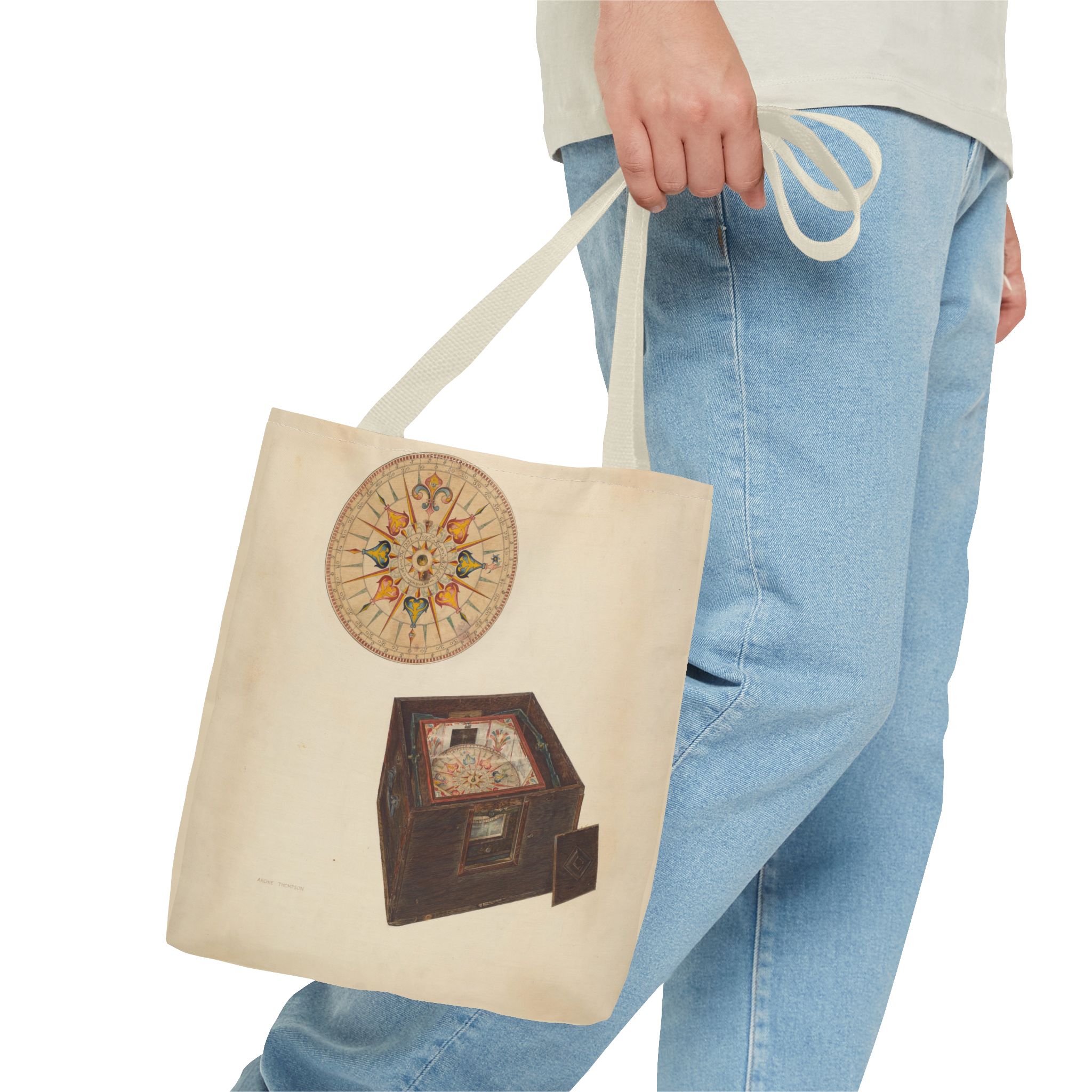 Vintage Art Tote Bag - Archie Thompson Floating Compass Design - Image 39