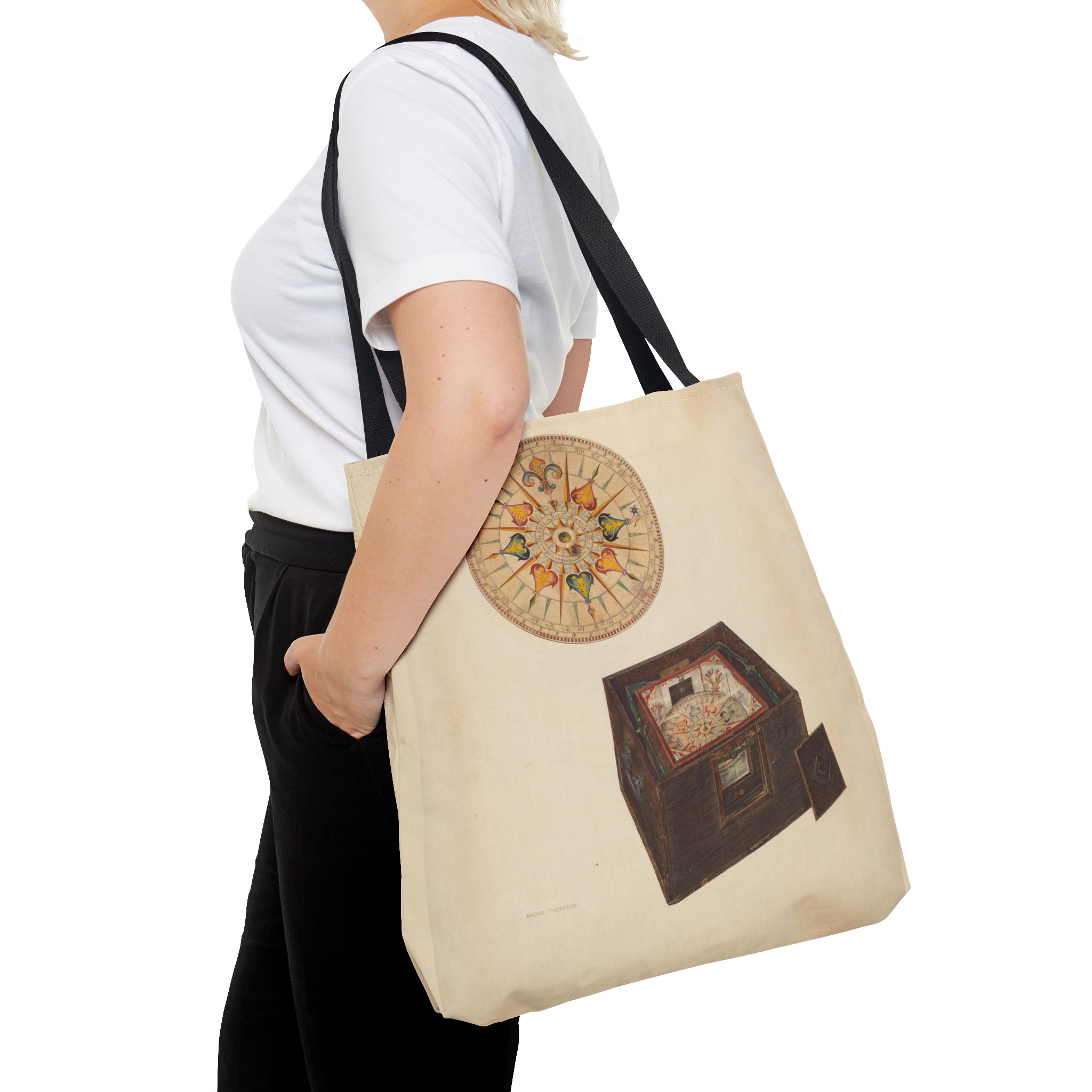 Vintage Art Tote Bag - Archie Thompson Floating Compass Design - Image 12