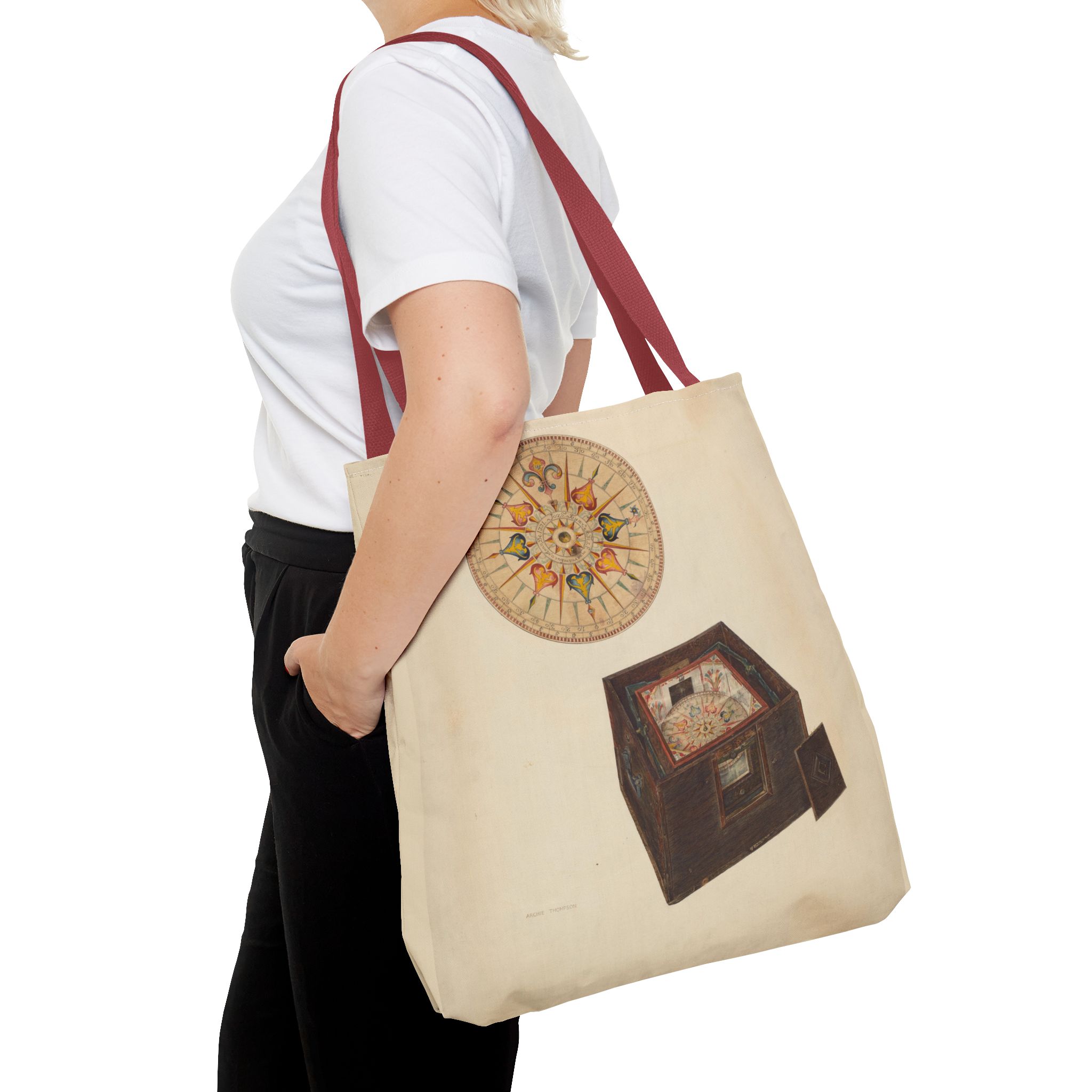 Vintage Art Tote Bag - Archie Thompson Floating Compass Design - Image 24