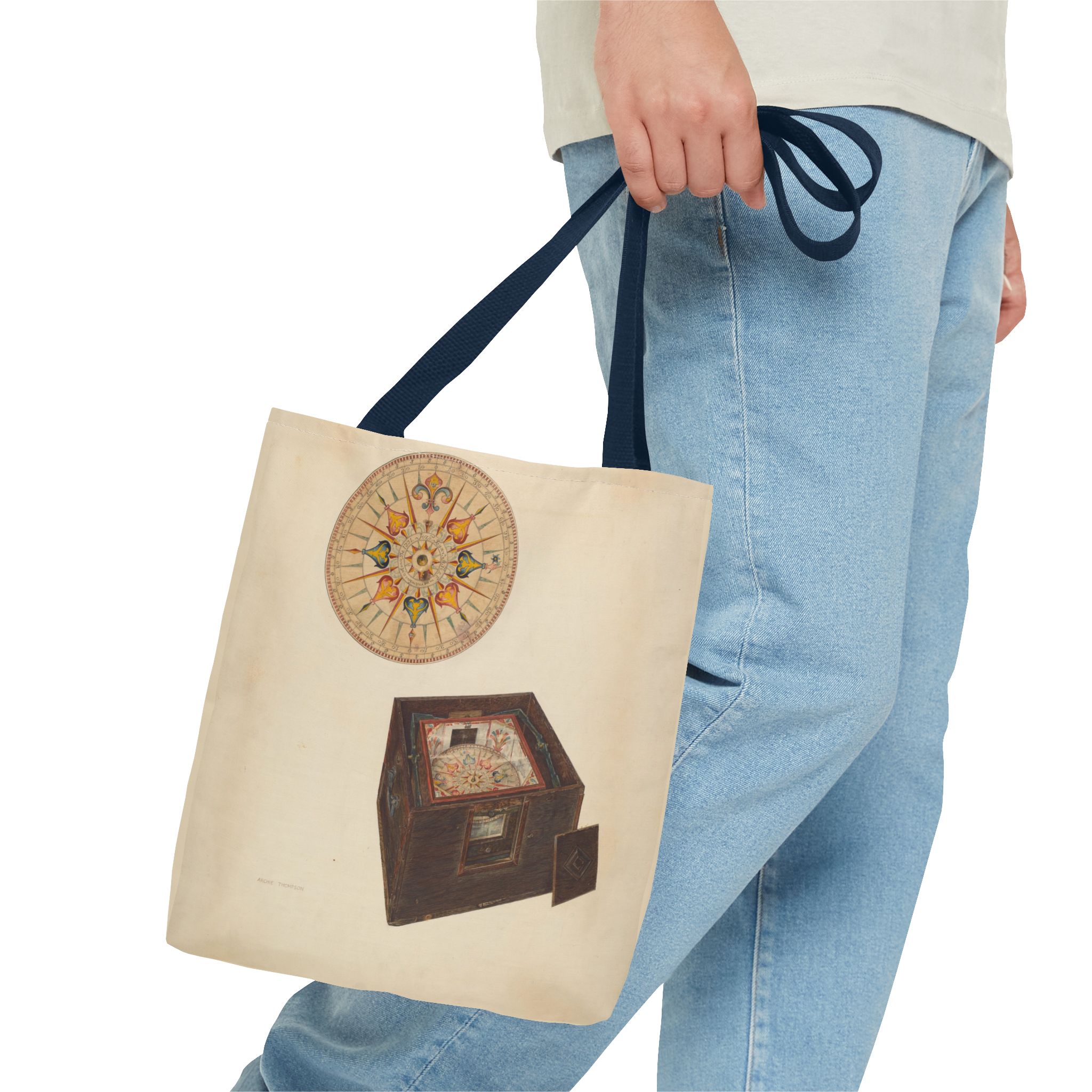 Vintage Art Tote Bag - Archie Thompson Floating Compass Design - Image 51