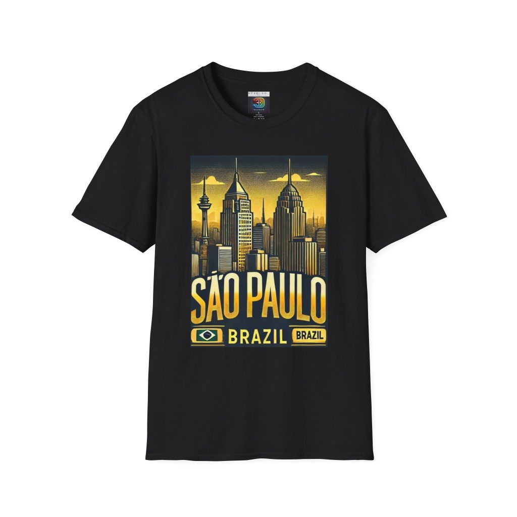 São Paulo Brazil Tourist Souvenir T-Shirt – Iconic City Skyline Design Worldwide delivery!