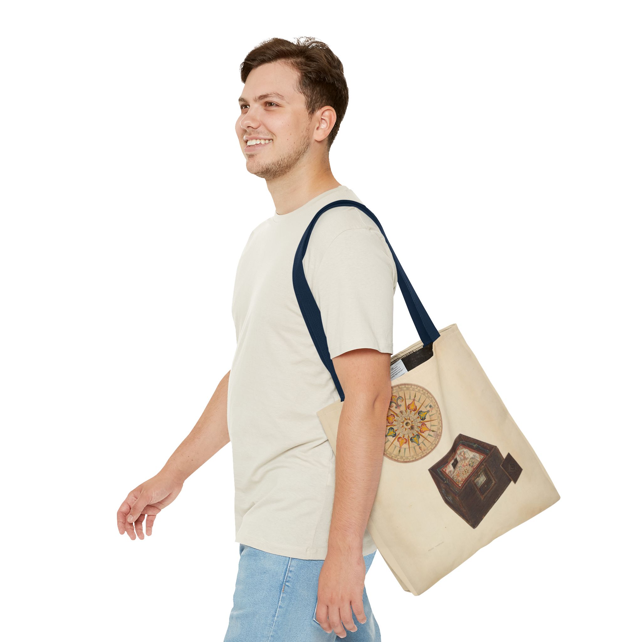 Vintage Art Tote Bag - Archie Thompson Floating Compass Design - Image 55