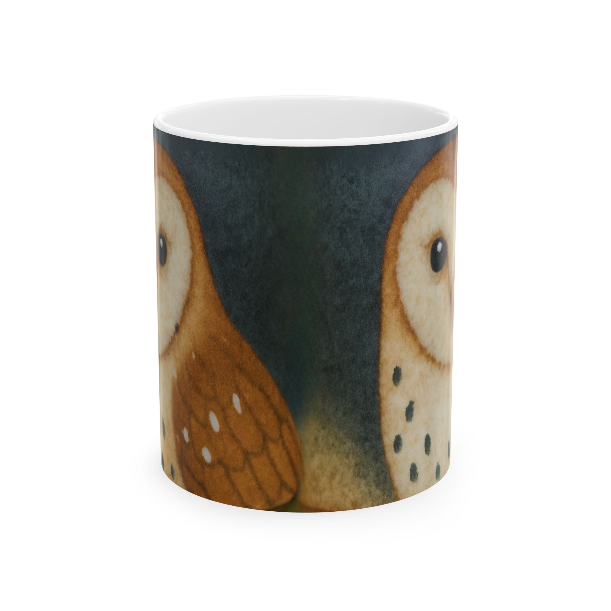 Whimsical Owl Ceramic Mug 123 - 11oz & 15oz Coffee Cup for Nature Lovers ~ 1dollarProfitOnly!+TopQuality!+Worldwide Trackable delivery! - Image 2