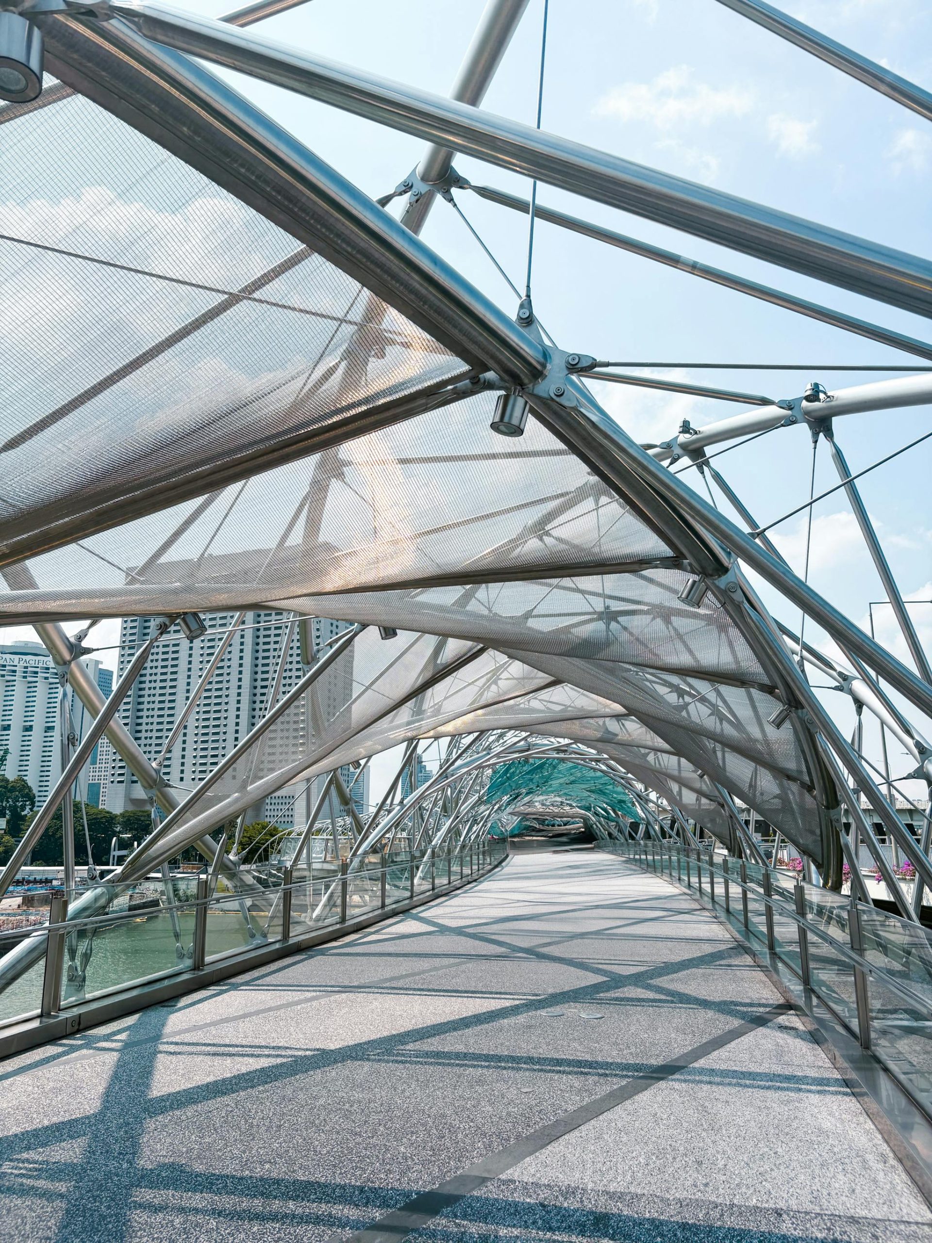 🌉 Helix Bridge – Singapore’s Walkway Through Science, Light, and Skyline Magic