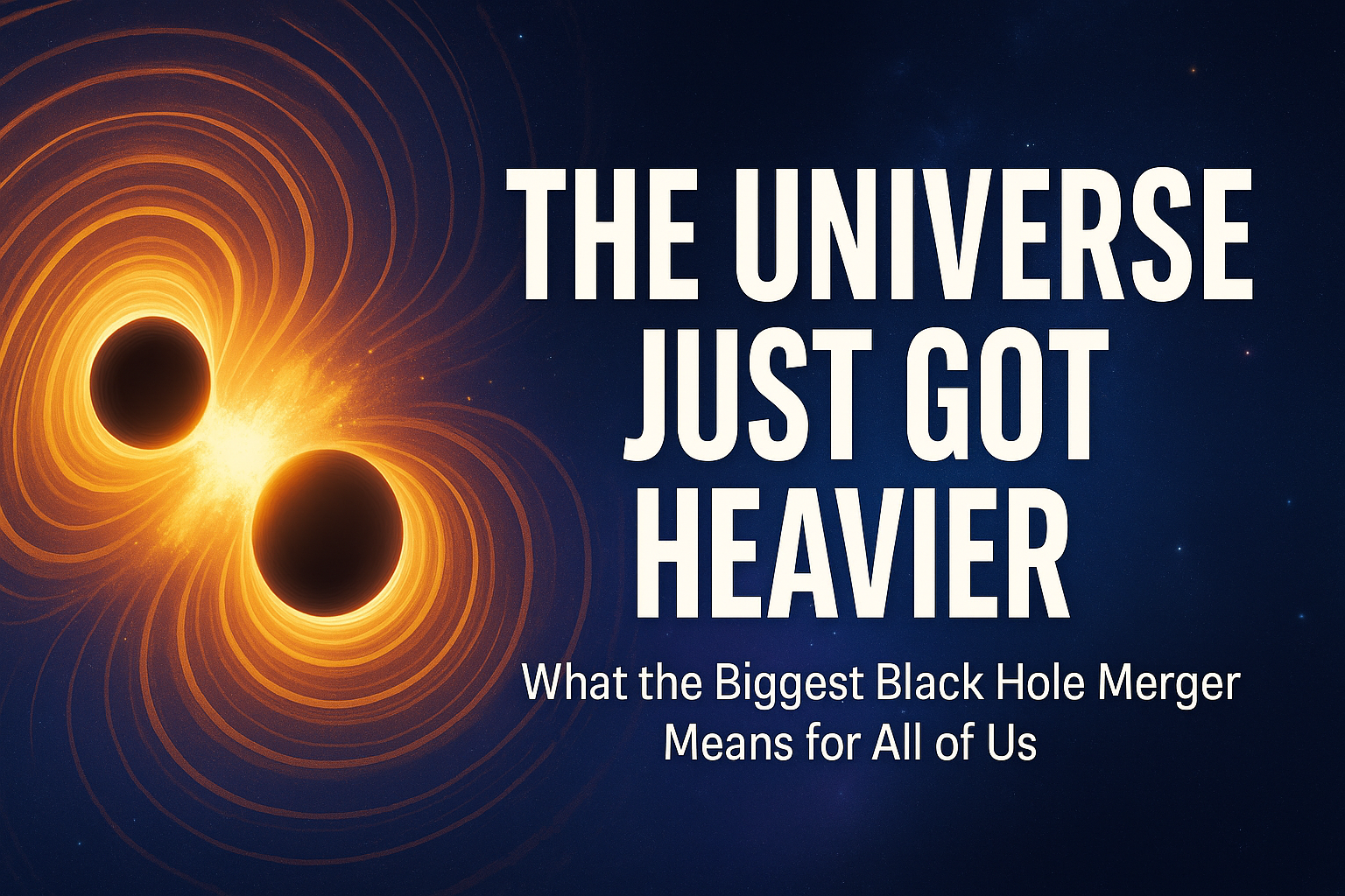 🌌 The Universe Just Got Heavier: What the Biggest Black Hole Merger Means for All of Us