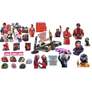 F1 sticker formula 1 driver premium assorted stickers fl helmets Laptop