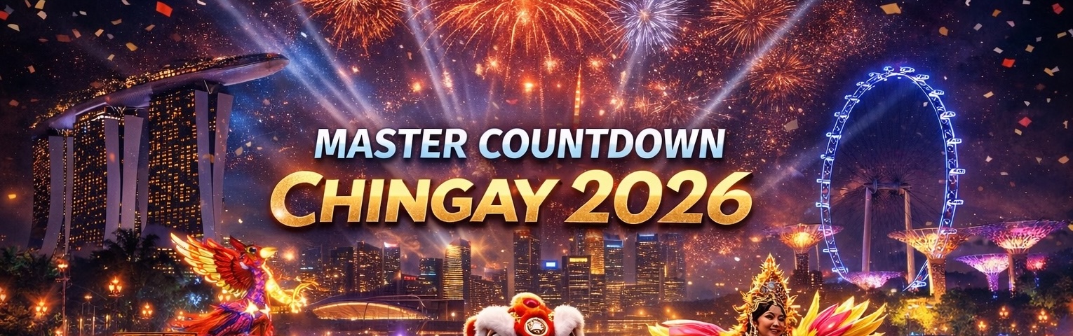 City night lights in Singapore