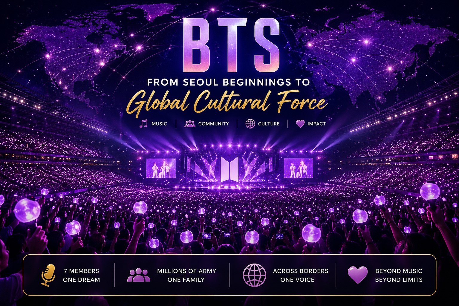 🎤 BTS — From Seoul Beginnings to Global Cultural Force