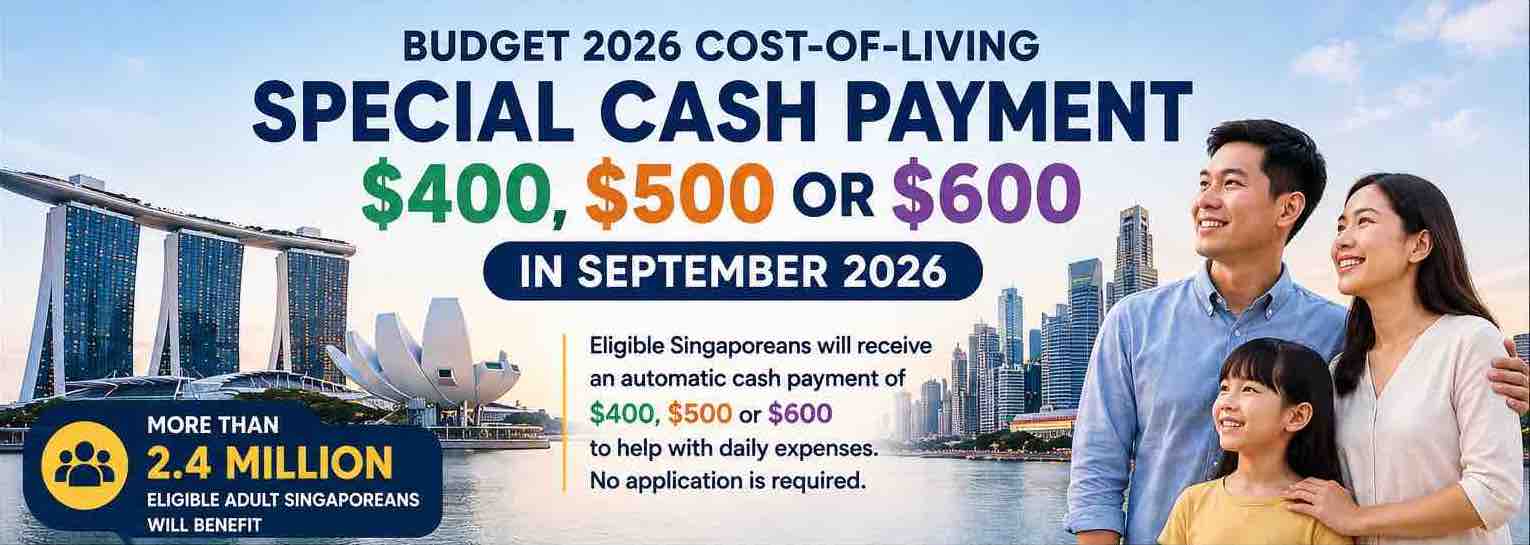 Singaporeans to Receive $400–$600 Special Cash Payment in September 2026