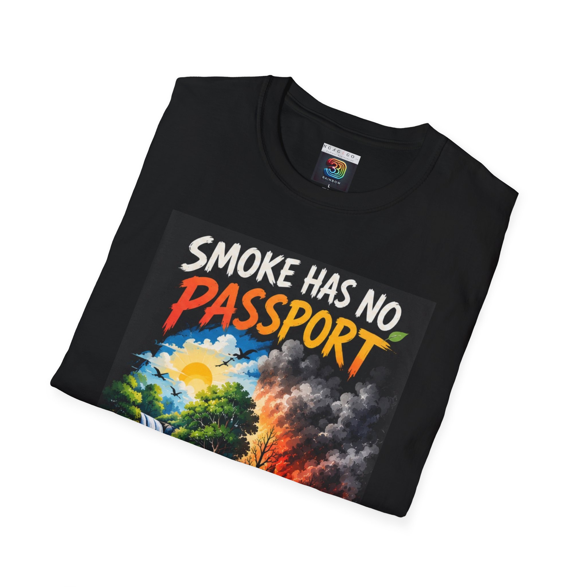 Smoke Has No Passport Unisex Softstyle T-Shirt - Series 2 - Image 4