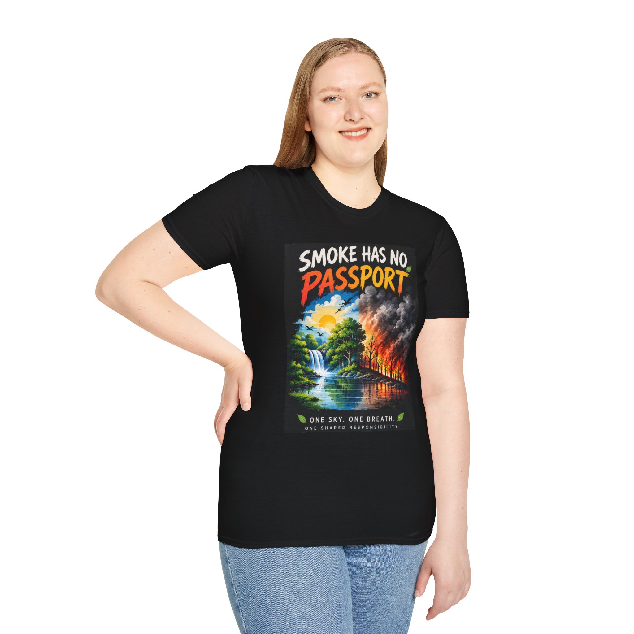 Smoke Has No Passport Unisex Softstyle T-Shirt - Series 2 - Image 9
