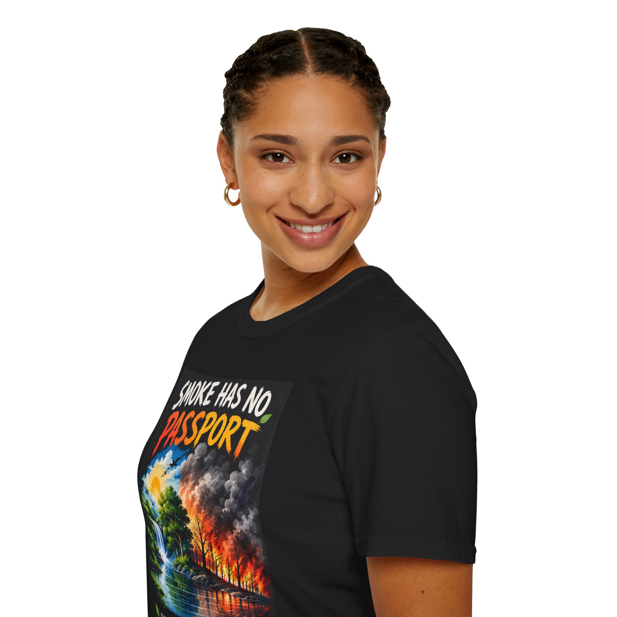 Smoke Has No Passport Unisex Softstyle T-Shirt - Series 2 - Image 5
