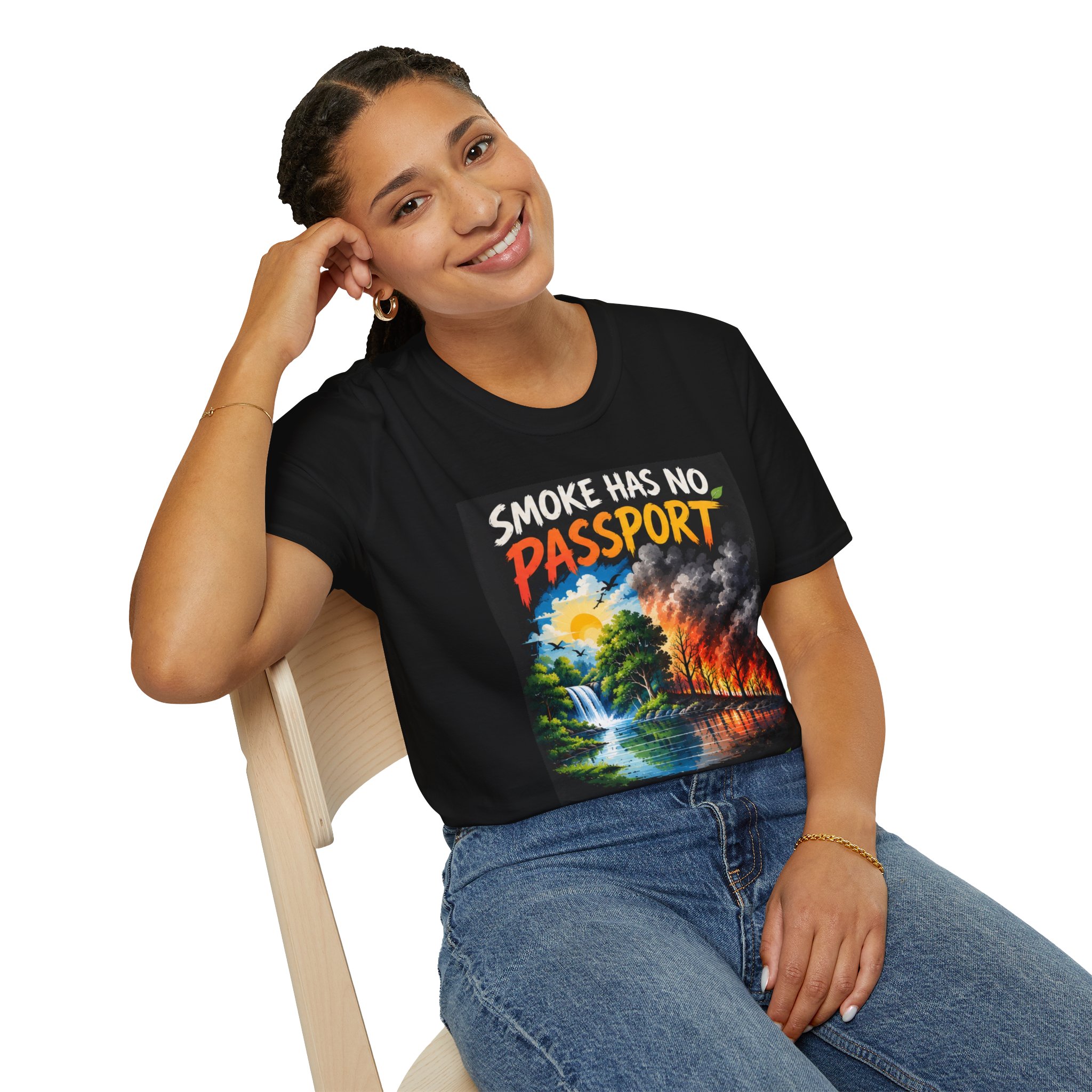 Smoke Has No Passport Unisex Softstyle T-Shirt - Series 2 - Image 6